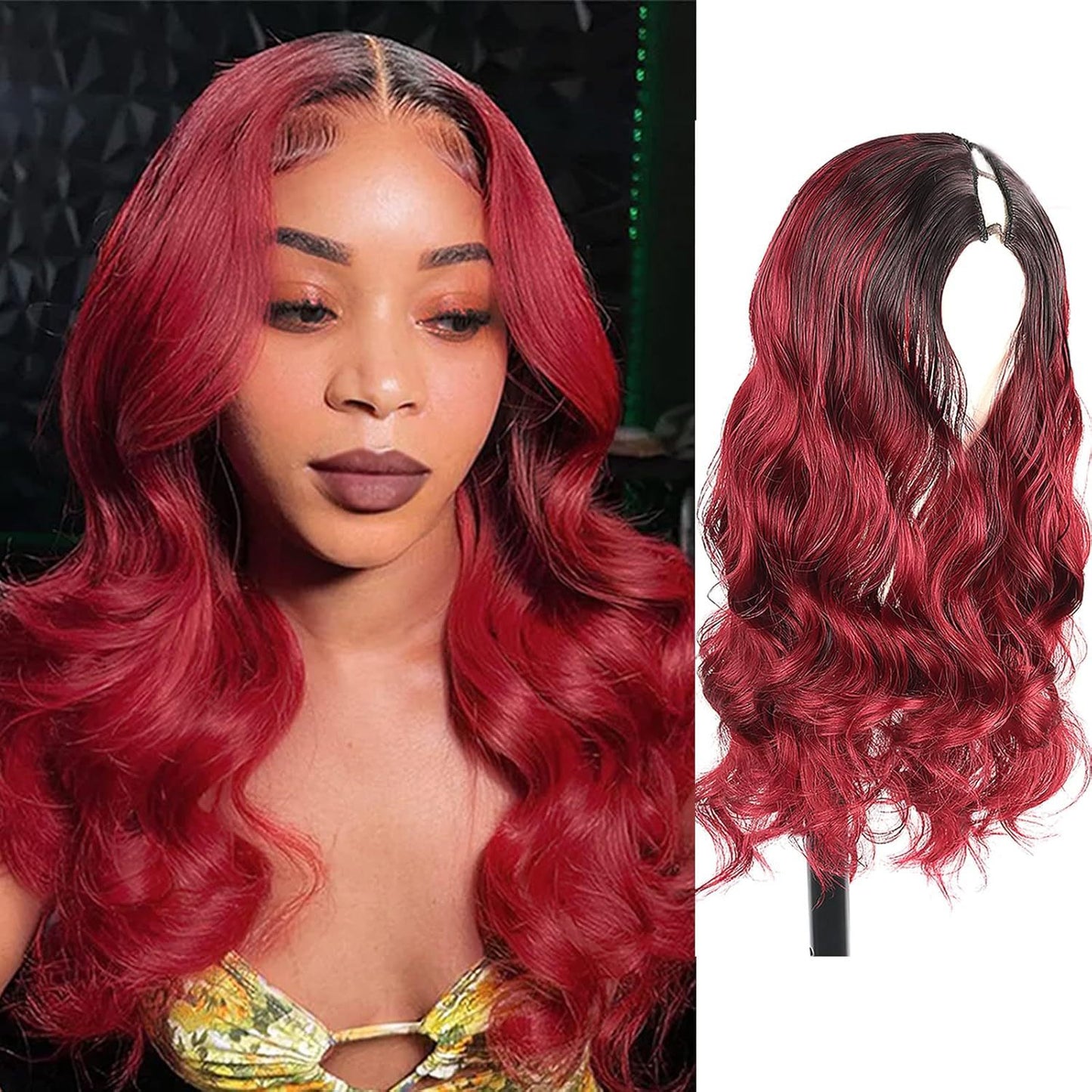 Women's Fashion Chemical Fiber Set Big Wave Long Curly Hair Half Wig