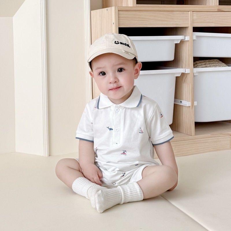 Children's Short Sleeve Jumpsuit Clothes Romper Casual Breathable Summer Jumpsuit, Climbing Suit
