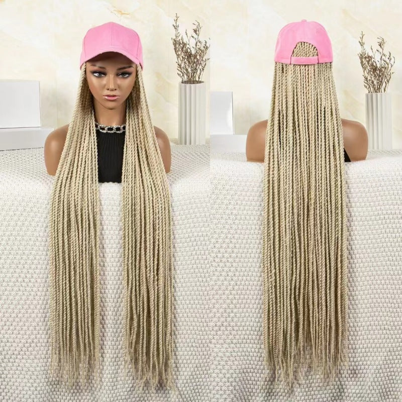 Braids With Cap Afro Braided Wigs Wig Long Curls