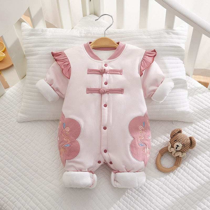 Flower Quilted Born Clothes Class Jumpsuit Jumpsuit, Climbing Suit