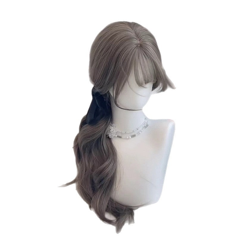 Lady's Female Natural Fluffy Style Atmosphere Curly Hair Straight Wig Long Curls