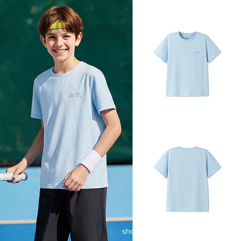 Children's Short-sleeved Summer Clothing Comfortable Big Quick Drying Clothes Children's T-shirt