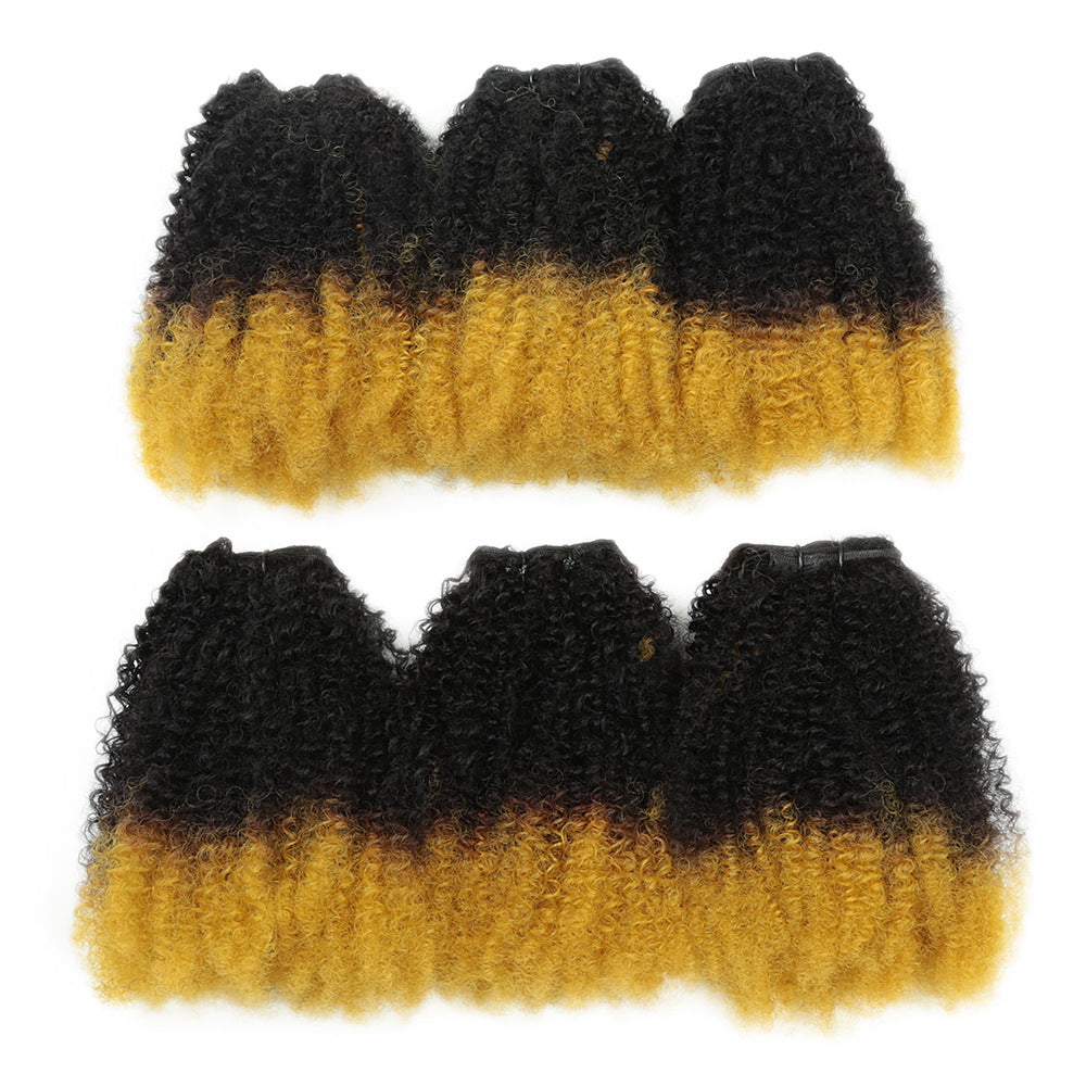 Protein Silk Chemical Fiber Weft Set Wig Short Curly Hair