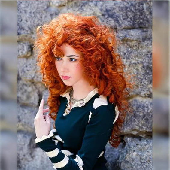 Fluffy Small Volume Fiber Long Curly Cos Wig