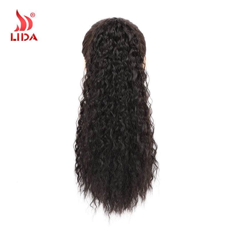 Chemical Fiber Hairpiece Clip Ponytail Suit Long Straight Wig