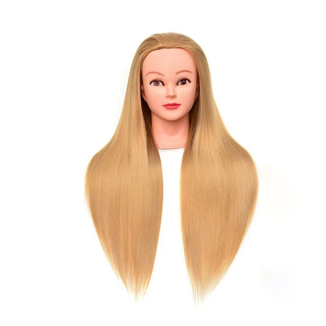 Artificial Hair Mannequin Head Hairdressing Practice Perm Braiding Updo Trimming Other Wig