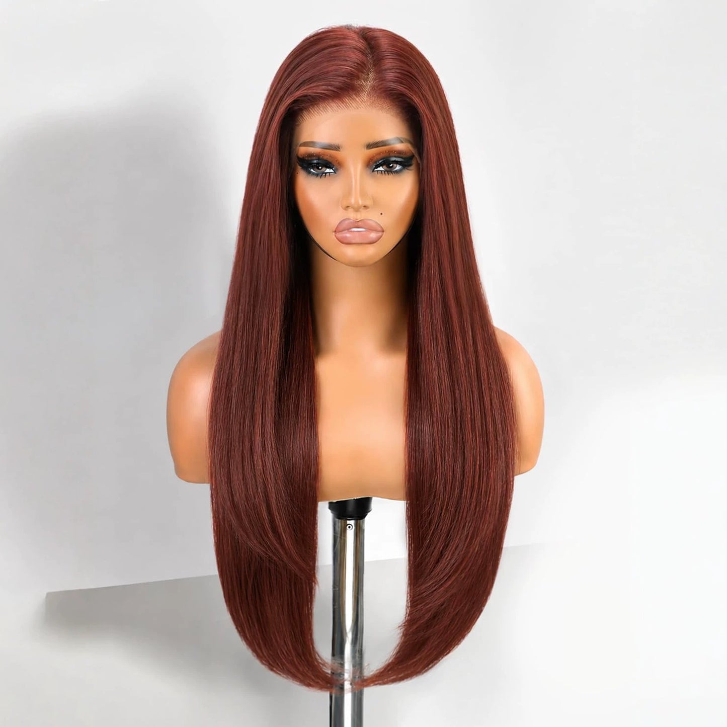 Full Top Chemical Fiber Hair Front Long Straight Wig