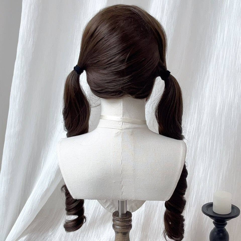 Filbert Gray Brown Tie Up Pair Of Wig Ponytail