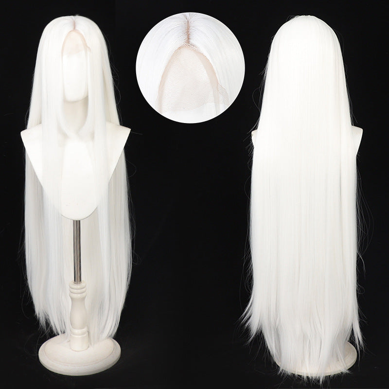 Universal Hand Crocheting Forehead Lace Mid-length Cos Wig
