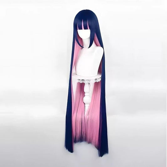 Stocking With Shi Duo Towel Color Matching Long Straight Hair Cos Wig