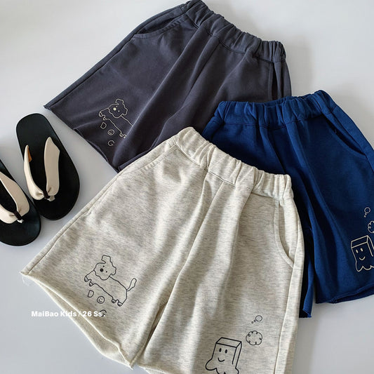 Children's Shorts Summer Korean Style Cartoon Knitted Casual Boy Children's Pants