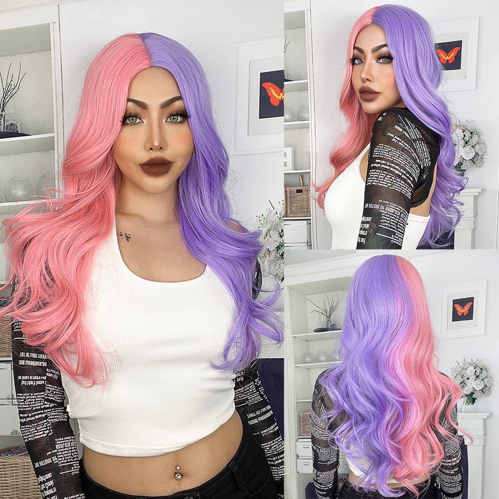Women's Big Wave Curly Without Bangs Temperament Face Wig Long Curls