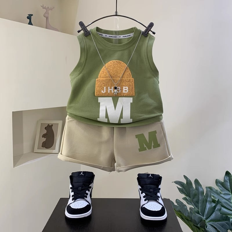 Children's Summer Clothing Vest Thin Western Style Sleeveless Children's Suit