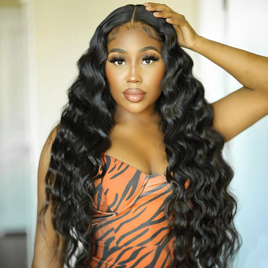 Wound Tube Medium Curly Hair Fiber Synthetic Wig Long Curls