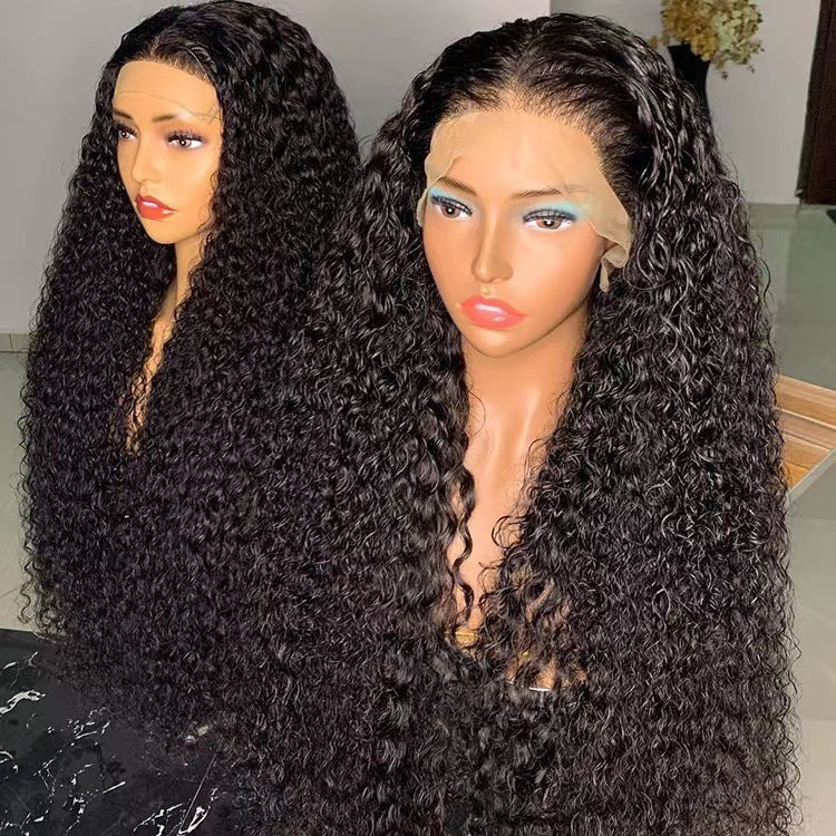Straight Hair Ice Silk Band Headband Wig Long Curls