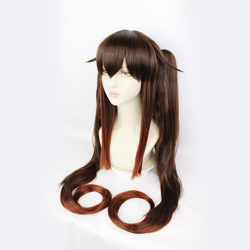 Original God Fiber Brown Black Long Cos Wig
