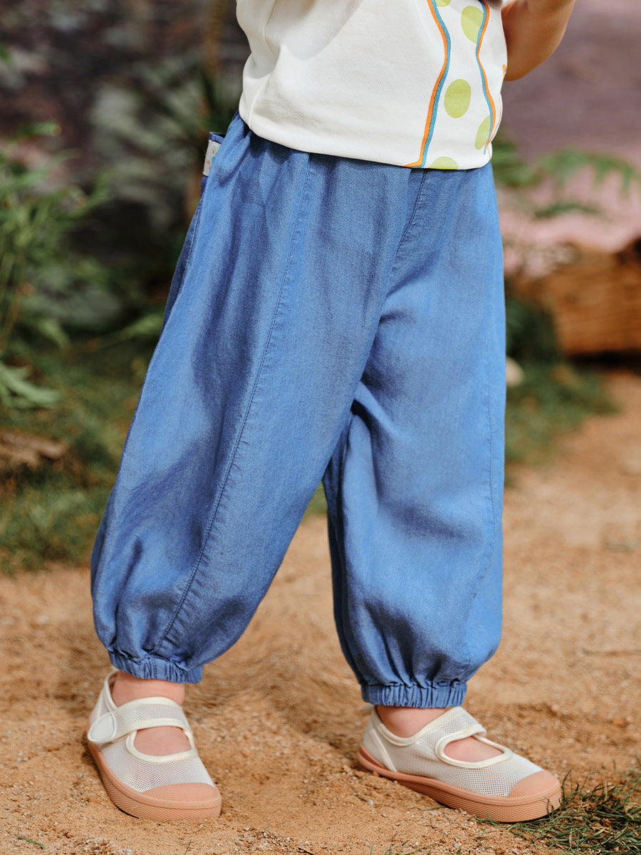 Children's Clothing Summer Boys Denim Cool Feeling Children's Pants