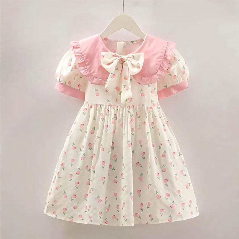Children's Floral Chiffon Summer Princess Korean Style Children's Dress