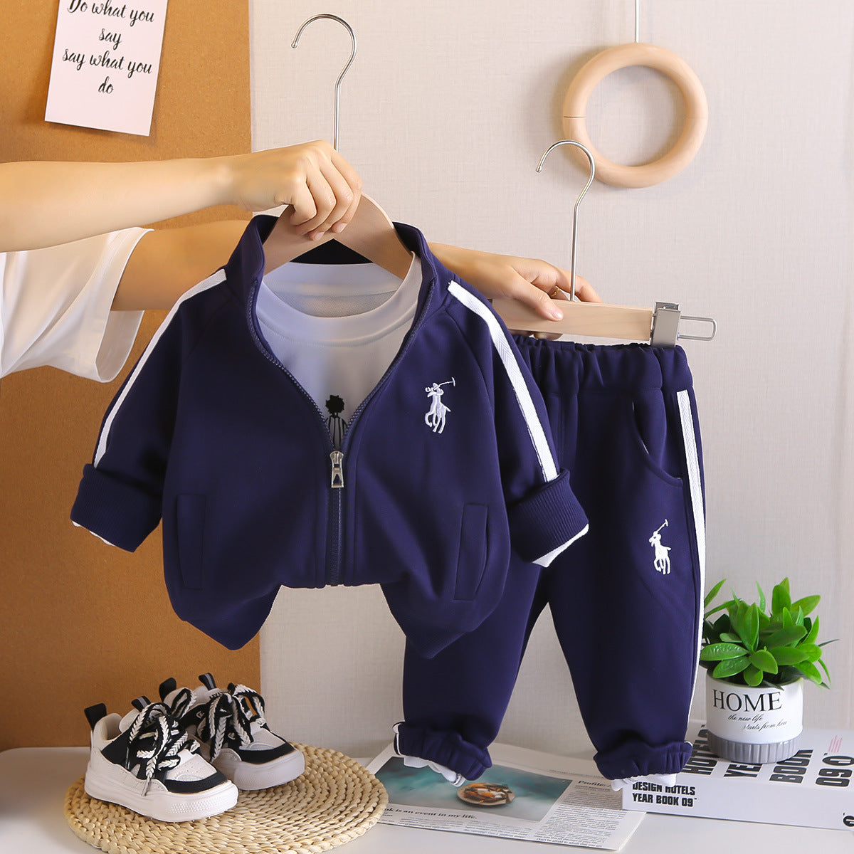 Children's Boys Autumn Clothing Western Style Long Sleeve Three-piece Children's Suit