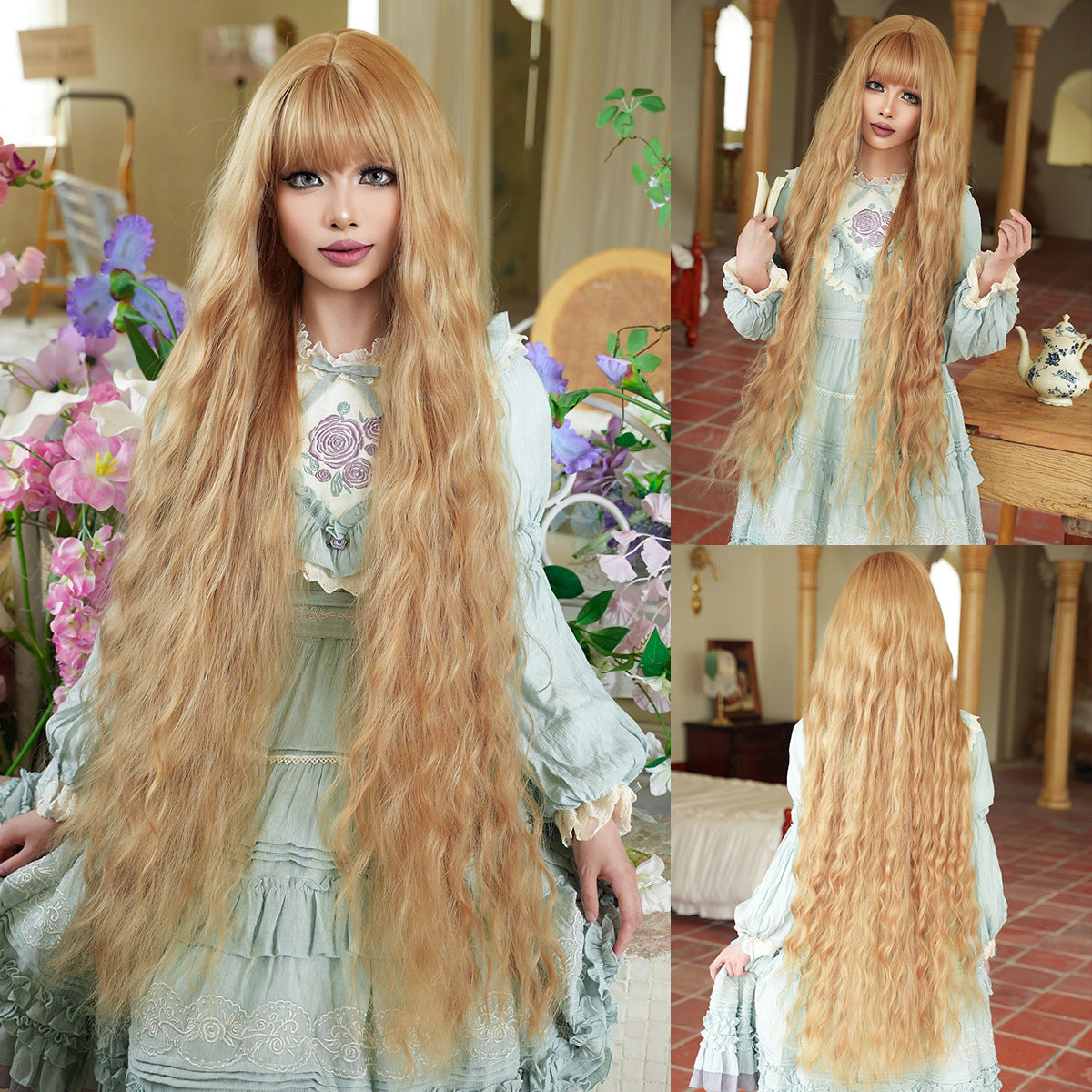Wool Curly Hair Bangs Natural Lolita Dress Cos Wig