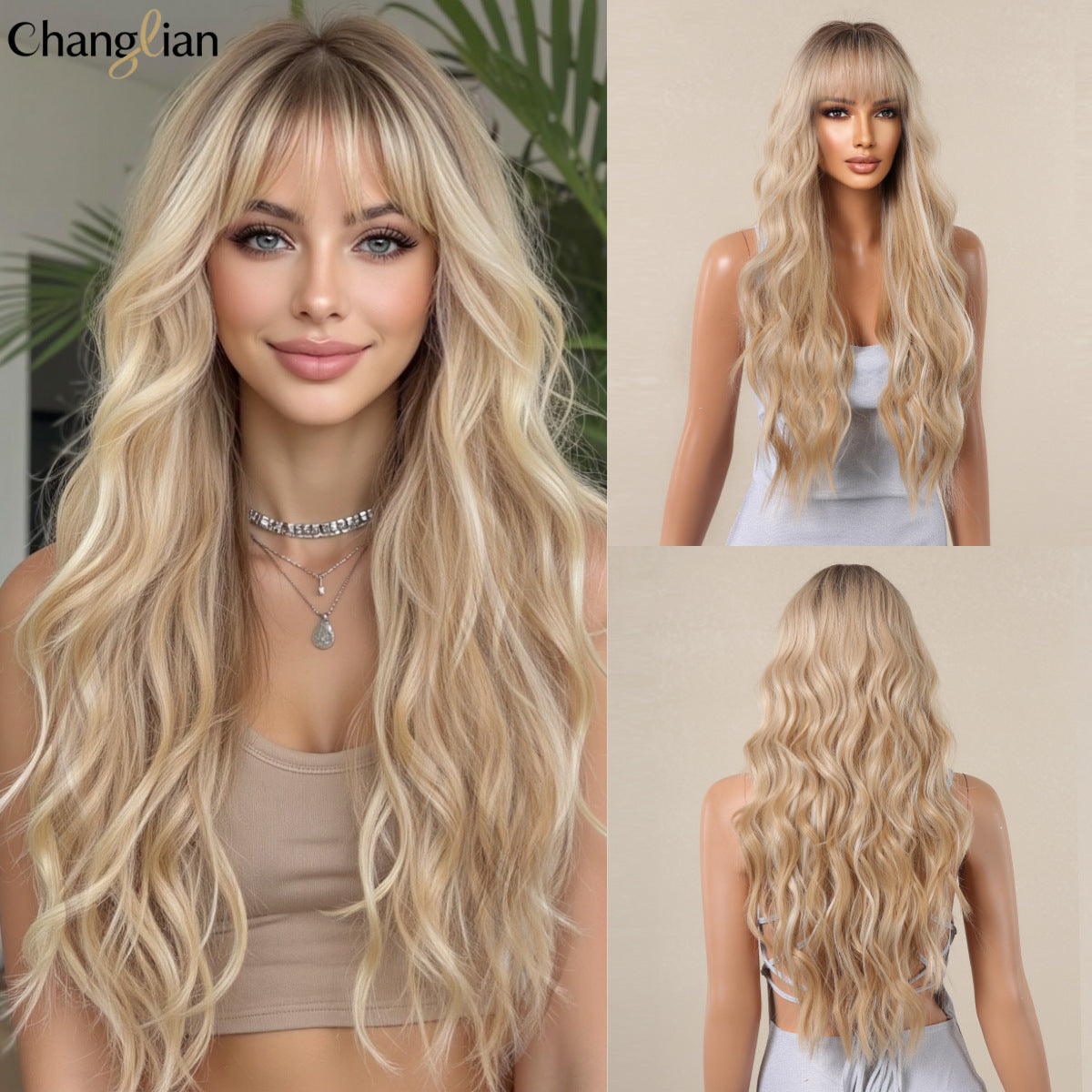 Curly Hair Suitable For Daily Wear Heat-resistant Fiber Wig Long Curls