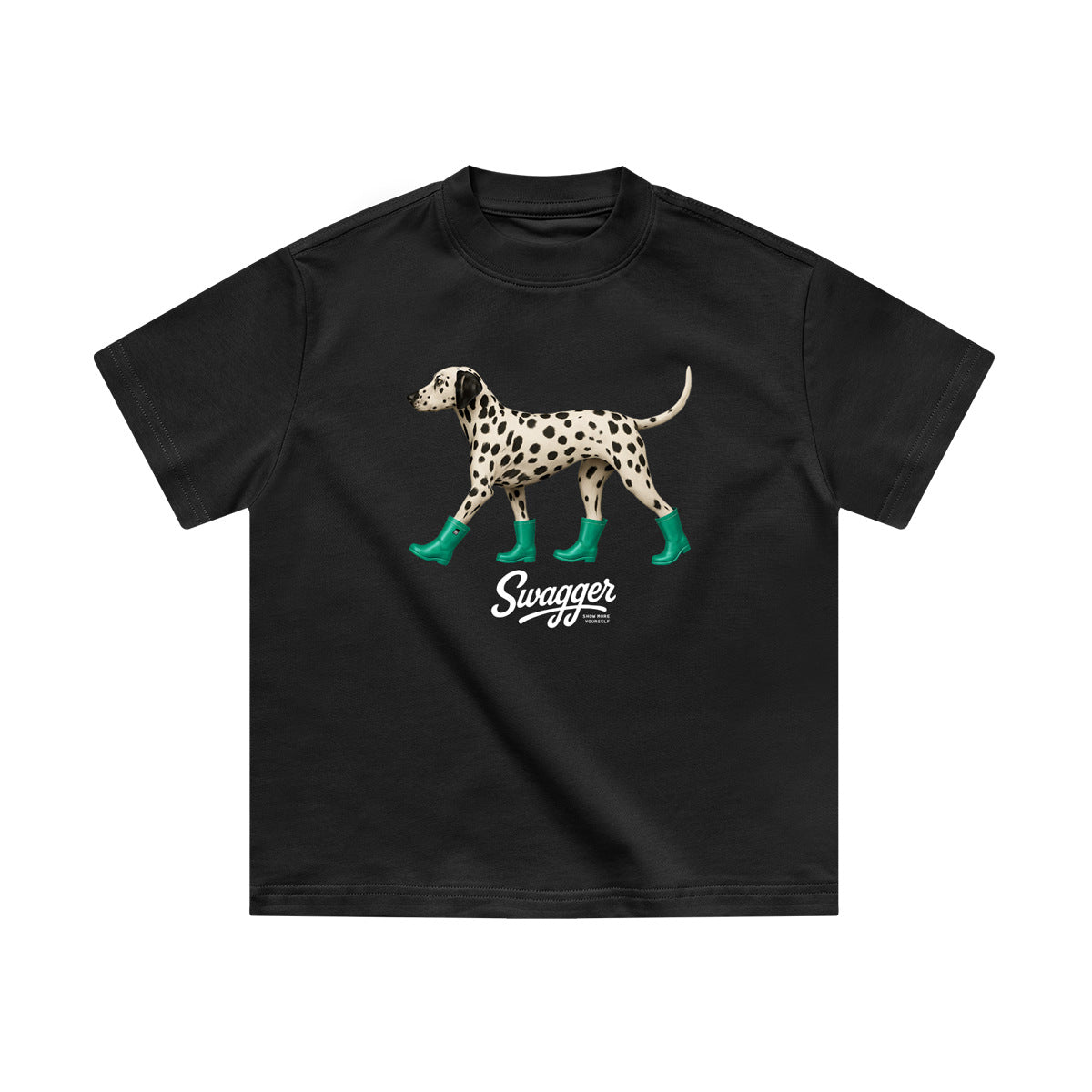 Children's Big Short Sleeve Heavy Cotton Boys Fun Top Loose Children's T-shirt