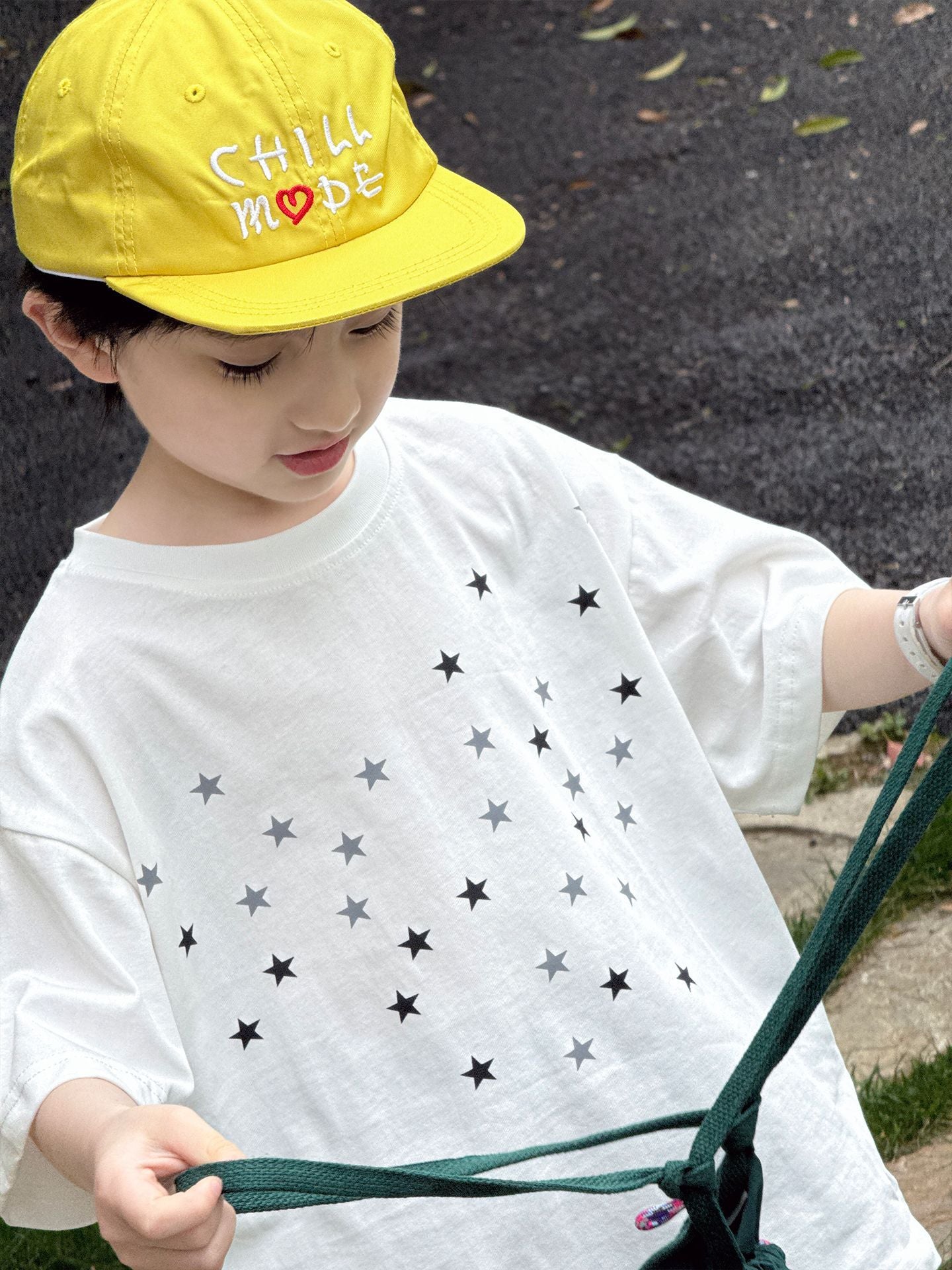 Children's Tops Printed Crew Neck Casual Boys Loose Breathable Short Sleeve Children's T-shirt