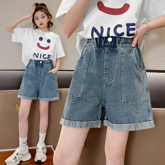 Children's Shorts Summer Western Style Leisure Middle Children's Pants