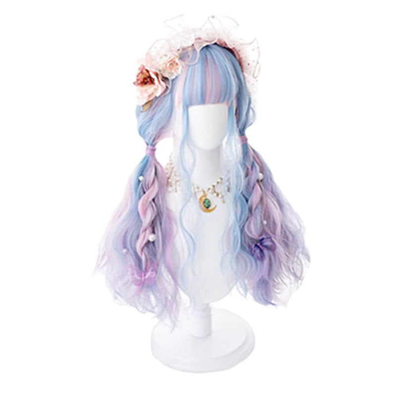 Women's Cover Long Hair Soft Natural Simulation Candy Color Cos Wig