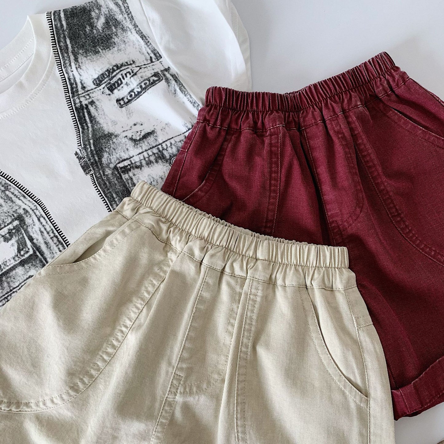 Children's Shorts Summer Korean Style Solid Color Children's Pants
