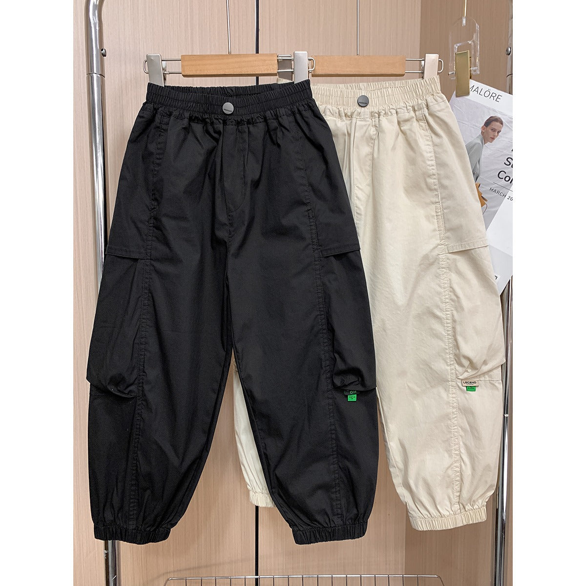 Children's Summer Wear Clothing American High Street Overalls Children's Pants