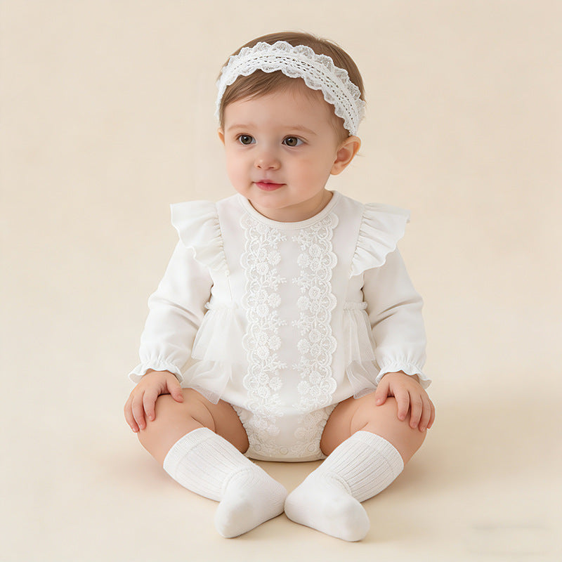 Autumn Clothing Born Clothes Jumpsuits Princess Full Moon Long Sleeve Jumpsuit, Climbing Suit
