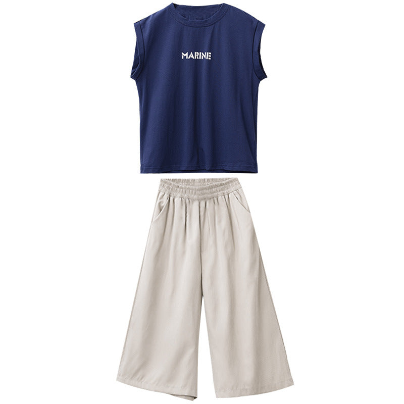 Children's Clothing Summer Pants Korean Style Small Teen Two-piece Casual Children's Suit