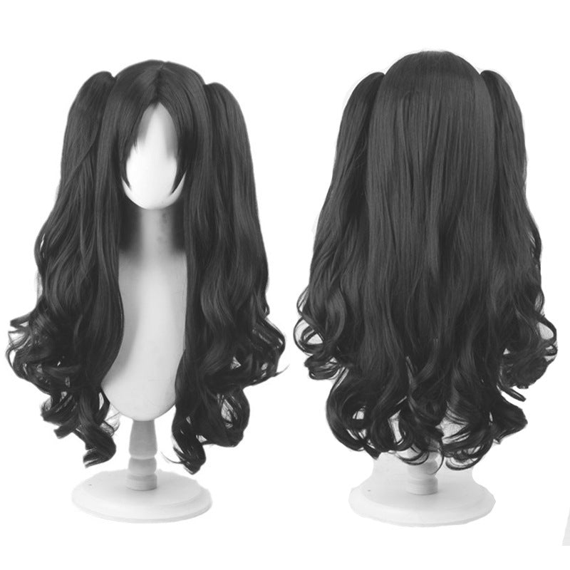 Night Double Ponytail Jaws Clamp Long Cos Wig