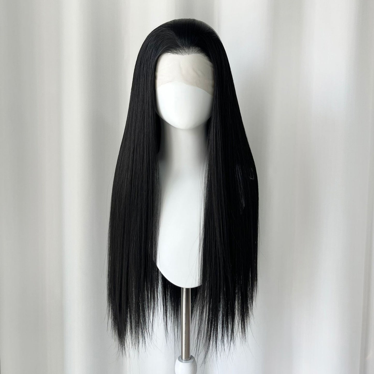 Lace Hand Crocheting Ancient Style Simulation Head Cover Universal Hair Long Straight Wig