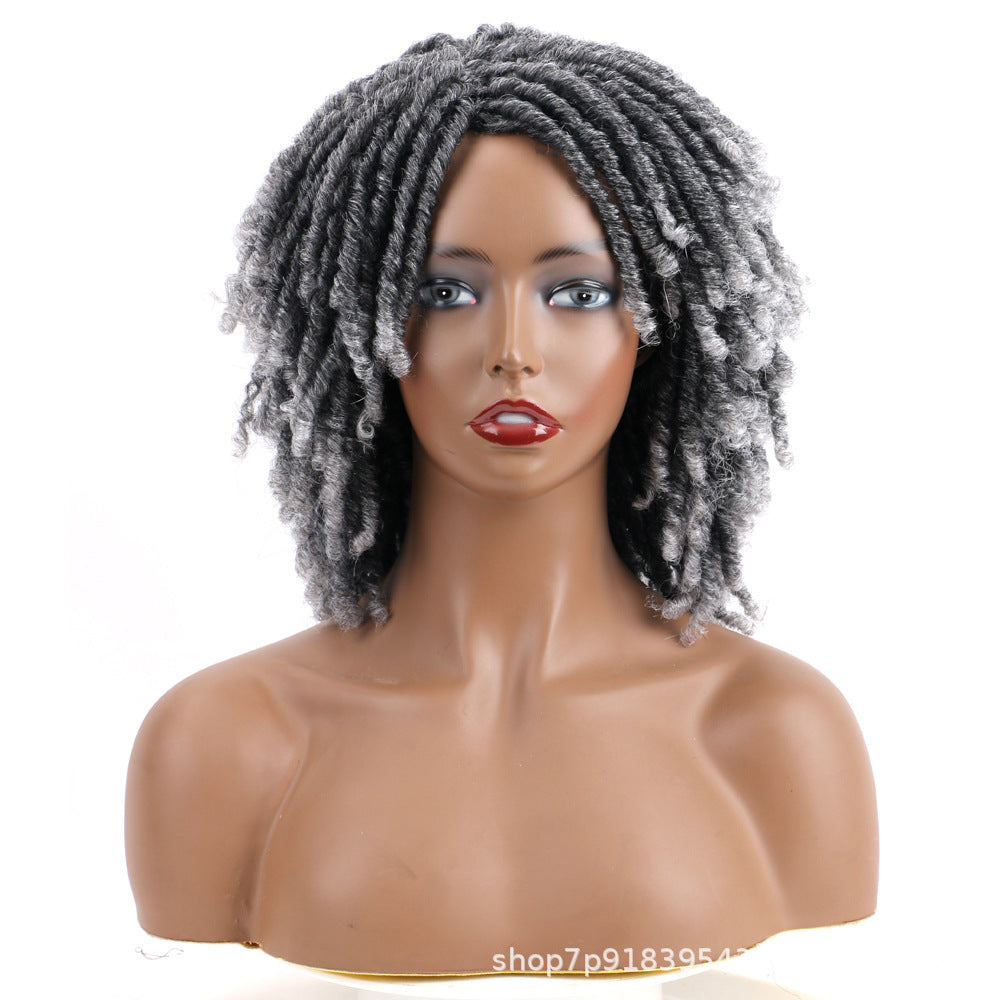 African Wigs With Small Curly Hair Dreadlocks Headgear Hollow Other Wig