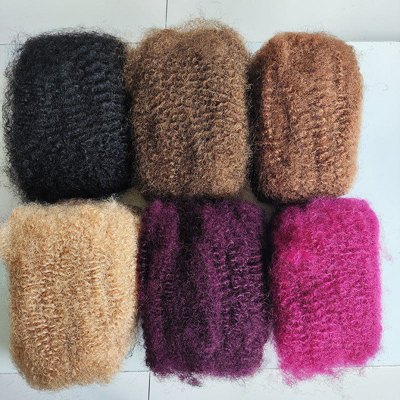 Attractive Afro Human Bulk For Twists Real Hair Wig