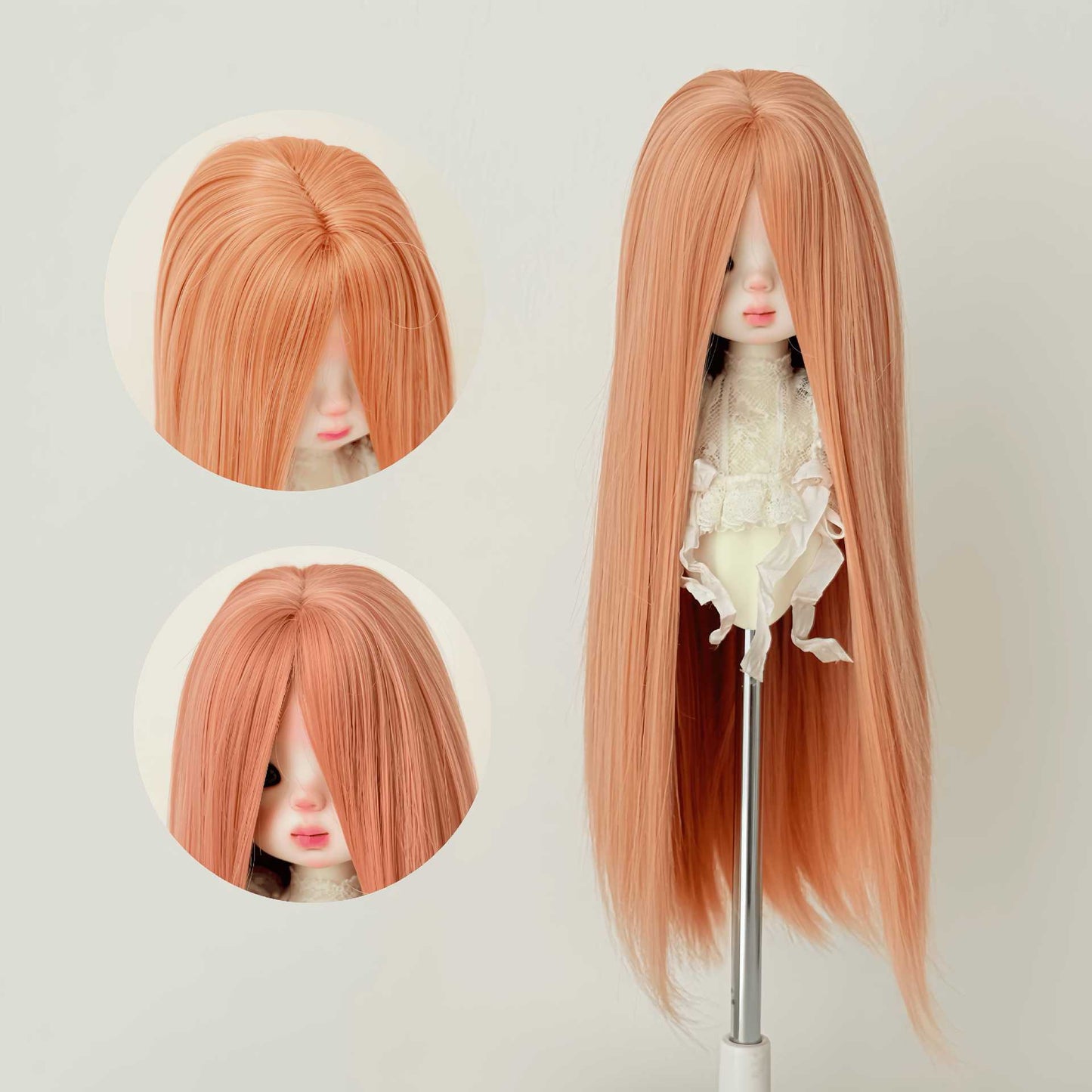 Points Soft Silk Long Straight Hair Cover Bangs Cos Wig