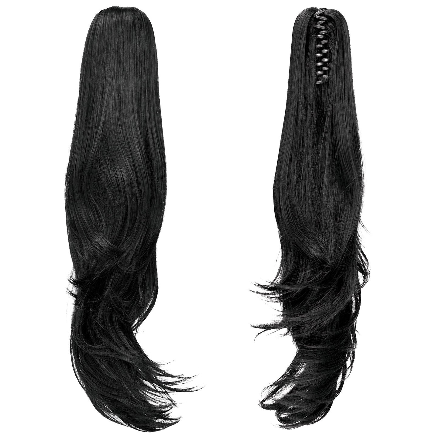 Mid-length Fiber Jaws Clamp Grip High Female Lazy Wig Ponytail