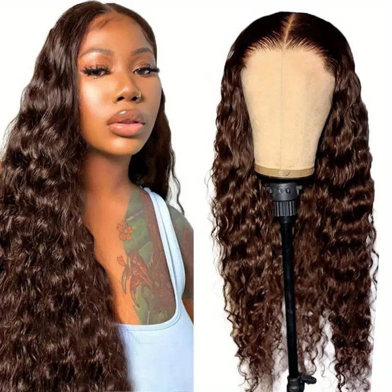 Women's Small Roll Wound Tube Curly Front Lace Wig Long Curls