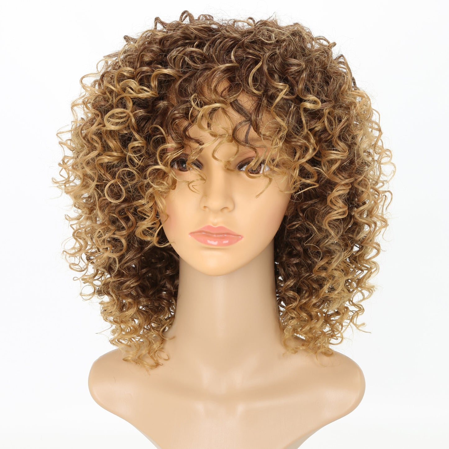 Casual Women's African Small Black Sheath Wig Short Curly Hair