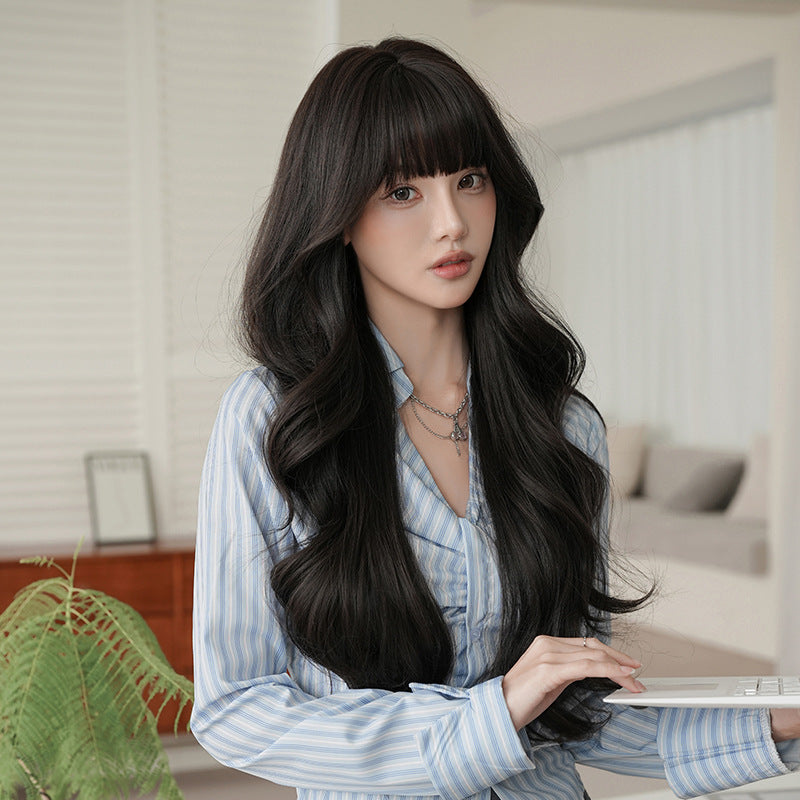 Female Curly Hair Big Wave Shape Hot Chemical Fiber Wig Long Curls