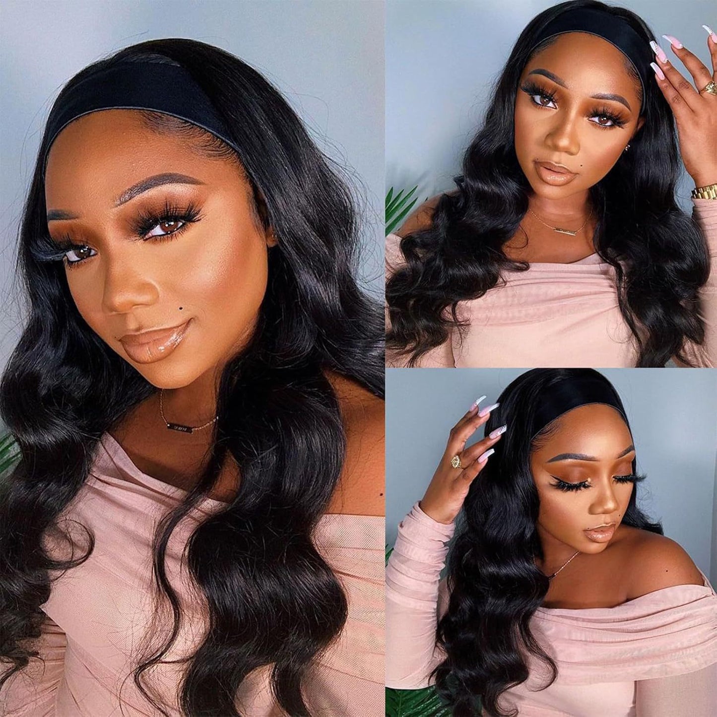 Silk Hair Band Fluffy Big Wave Curly Chemical Wig Long Curls