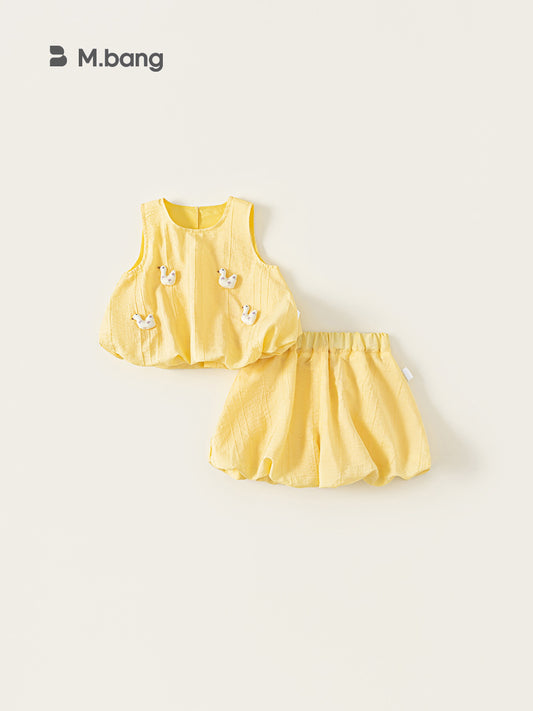 Children's Summer Little Sleeveless Pants Two-piece Beautiful Clothes Children's Suit