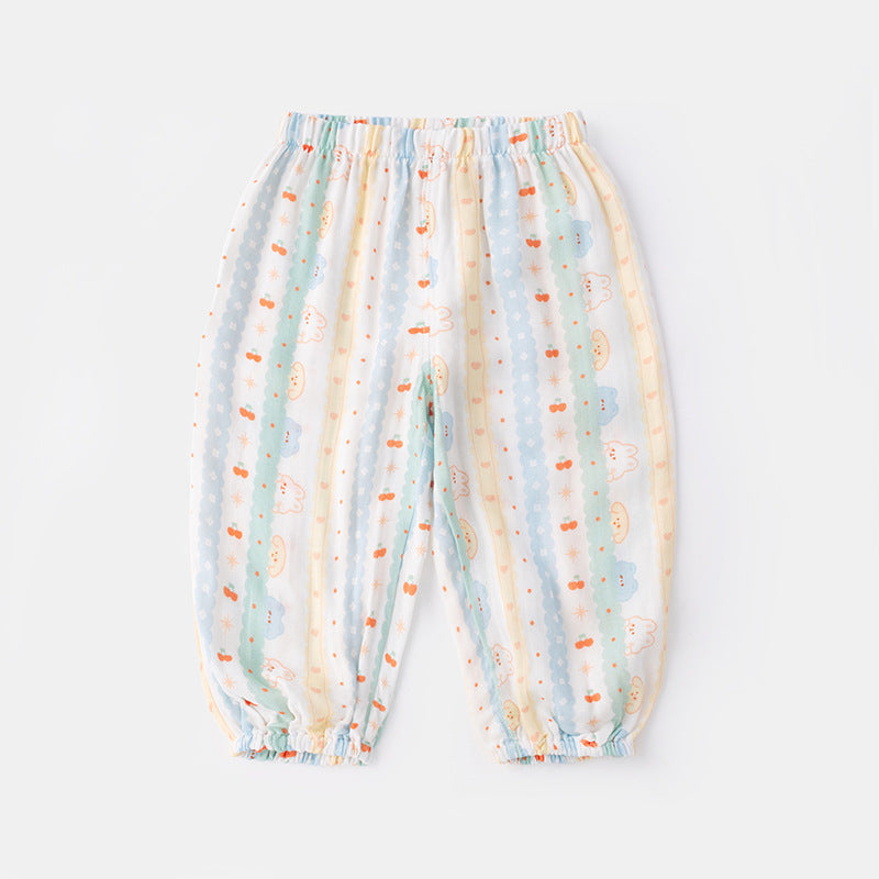 Cartoon Anti Mosquito Casual Outer Wear Trousers Pajama Korean Children's Pants