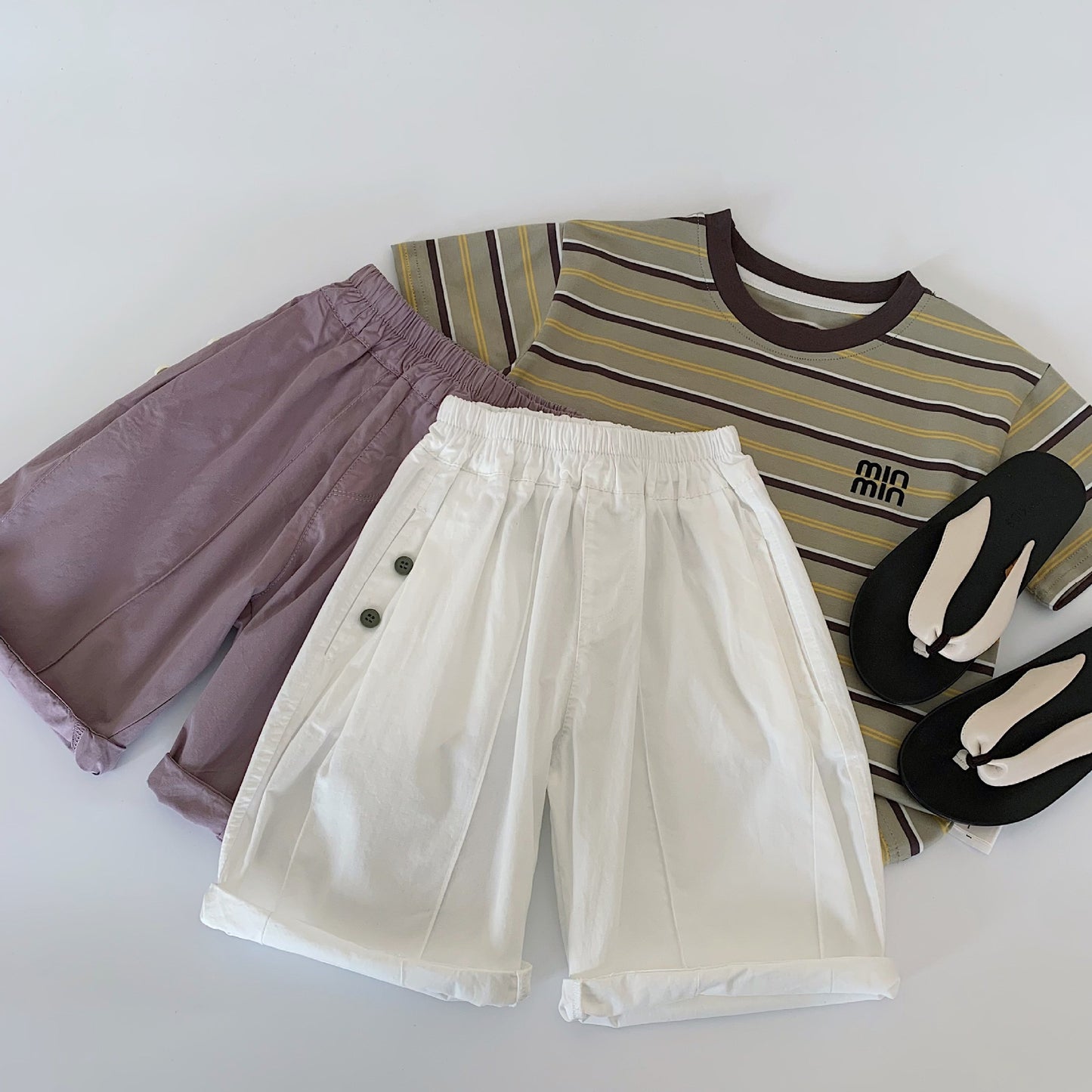 Children's Shorts Summer Korean Style Boys Pure Color Trendy Middle Children's Pants