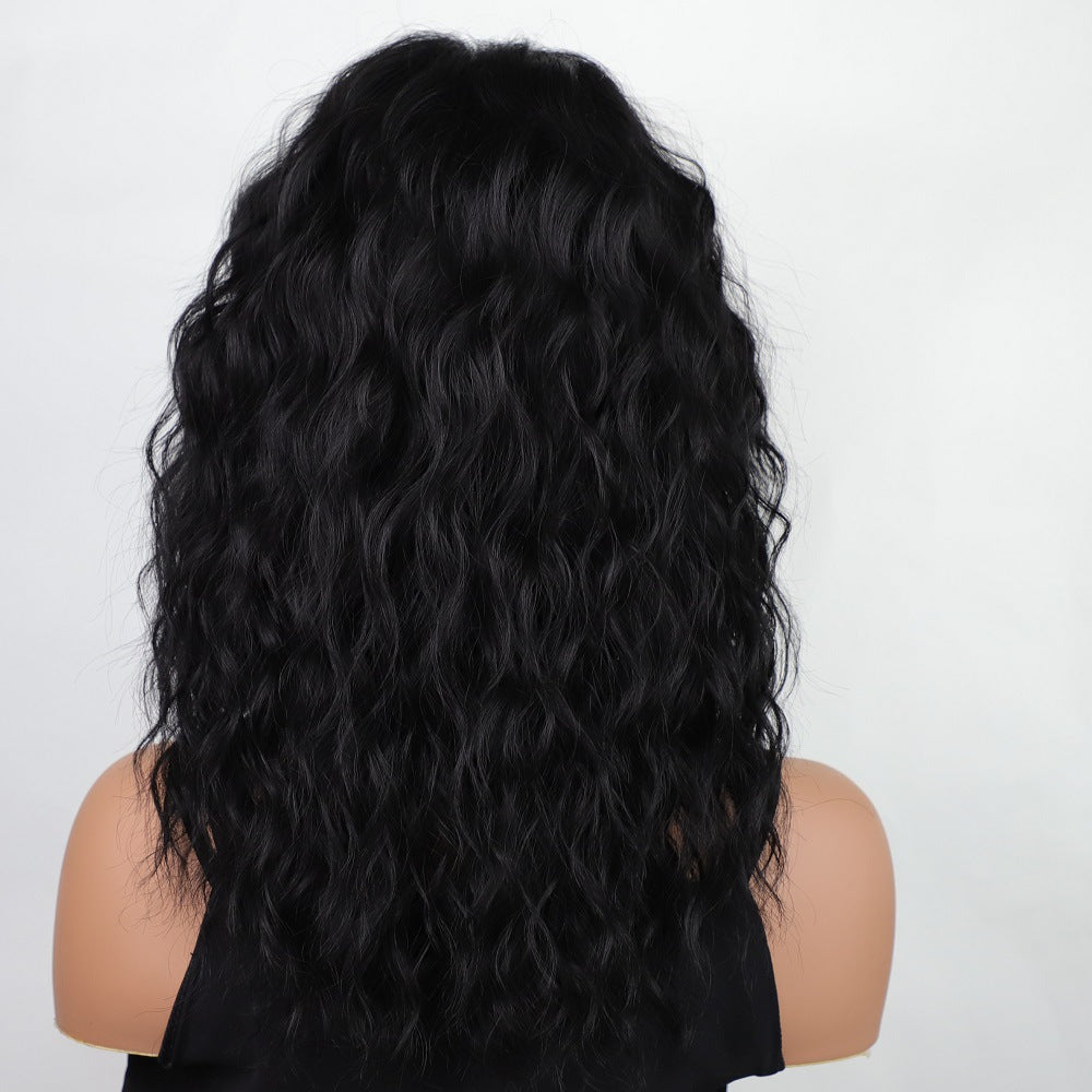 Female Fashion Fluffy Water Ripple Curly Hair Chemical Wig Long Curls