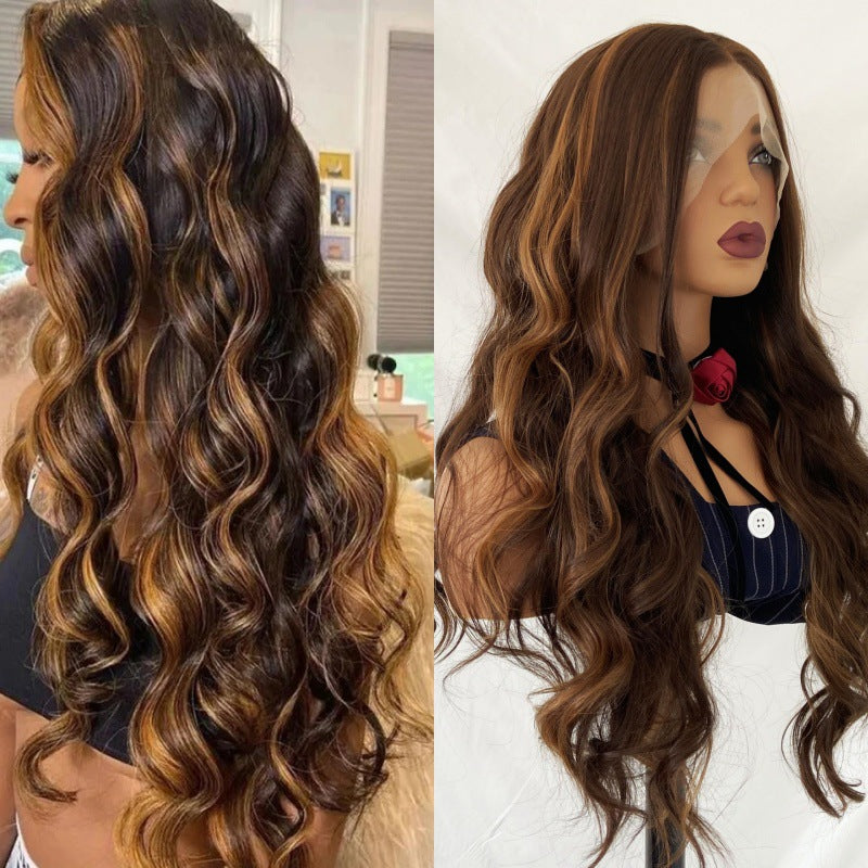 Front Lace Chemical Fiber Curly Hair Wig Long Curls