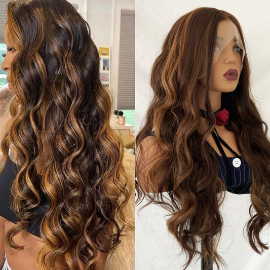 Front Lace Chemical Fiber Curly Hair Wig Long Curls