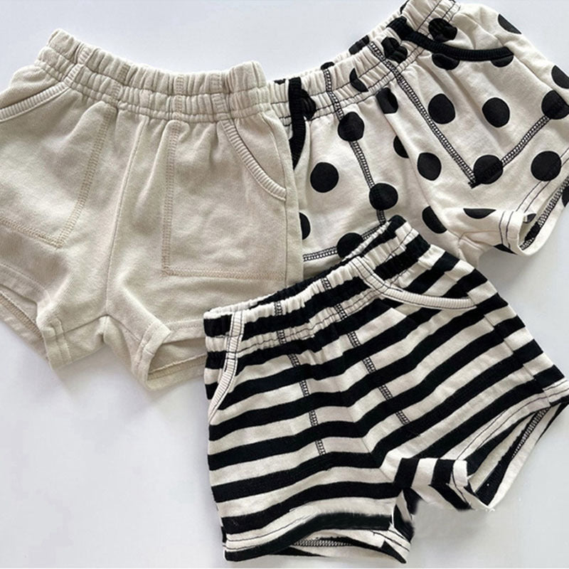 Infant Toddler Cotton Shorts Western Boys Striped Polka-dot Loose-fitting Casual Children's Pants